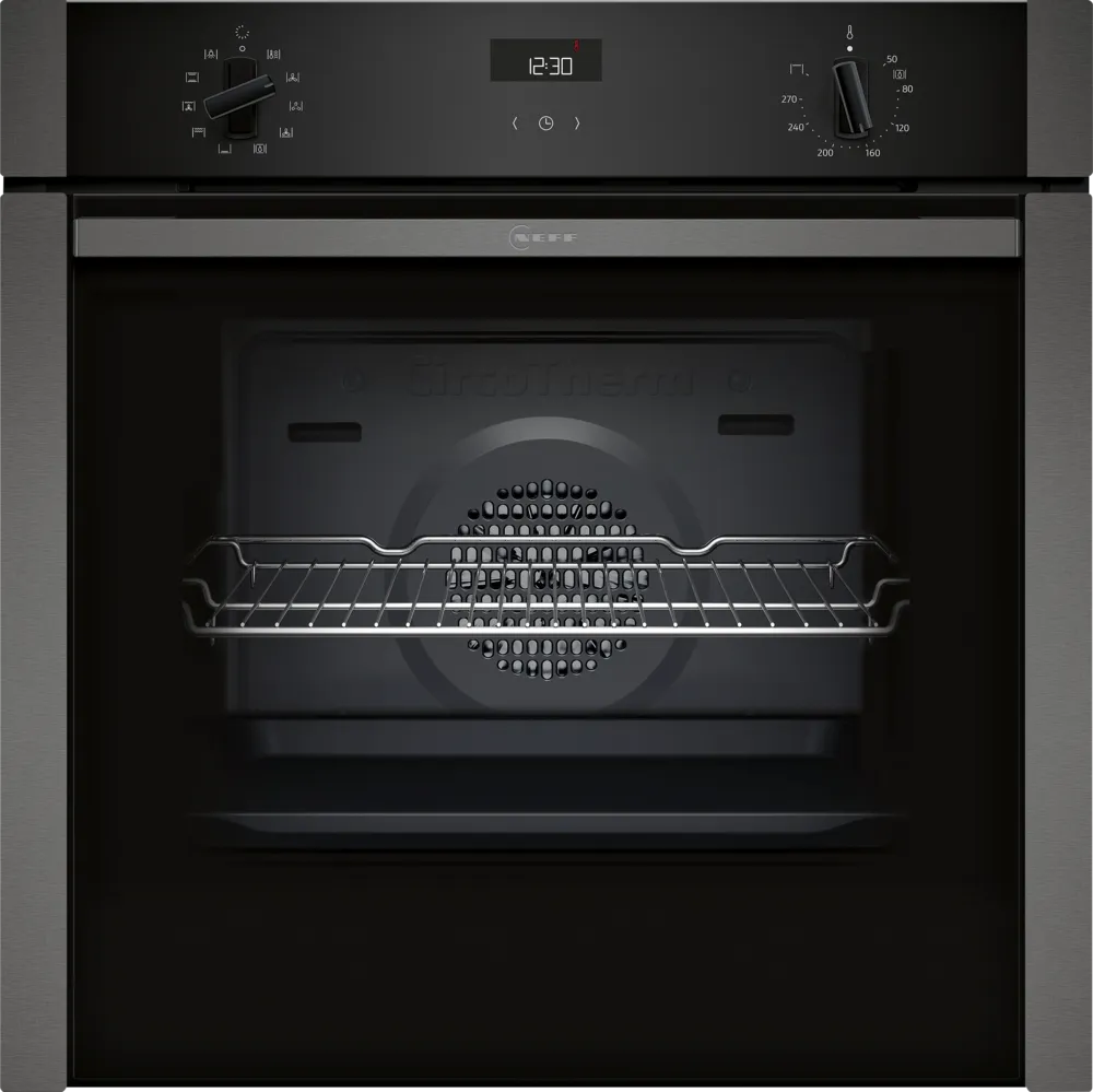 Neff N50 Built-in Oven, Hide & Slide, Graphite-Grey B3ACE4AG3B
