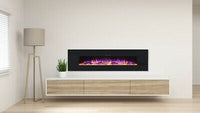 Ezee Glow 60" Grand Zara Black Wall Hung Fire