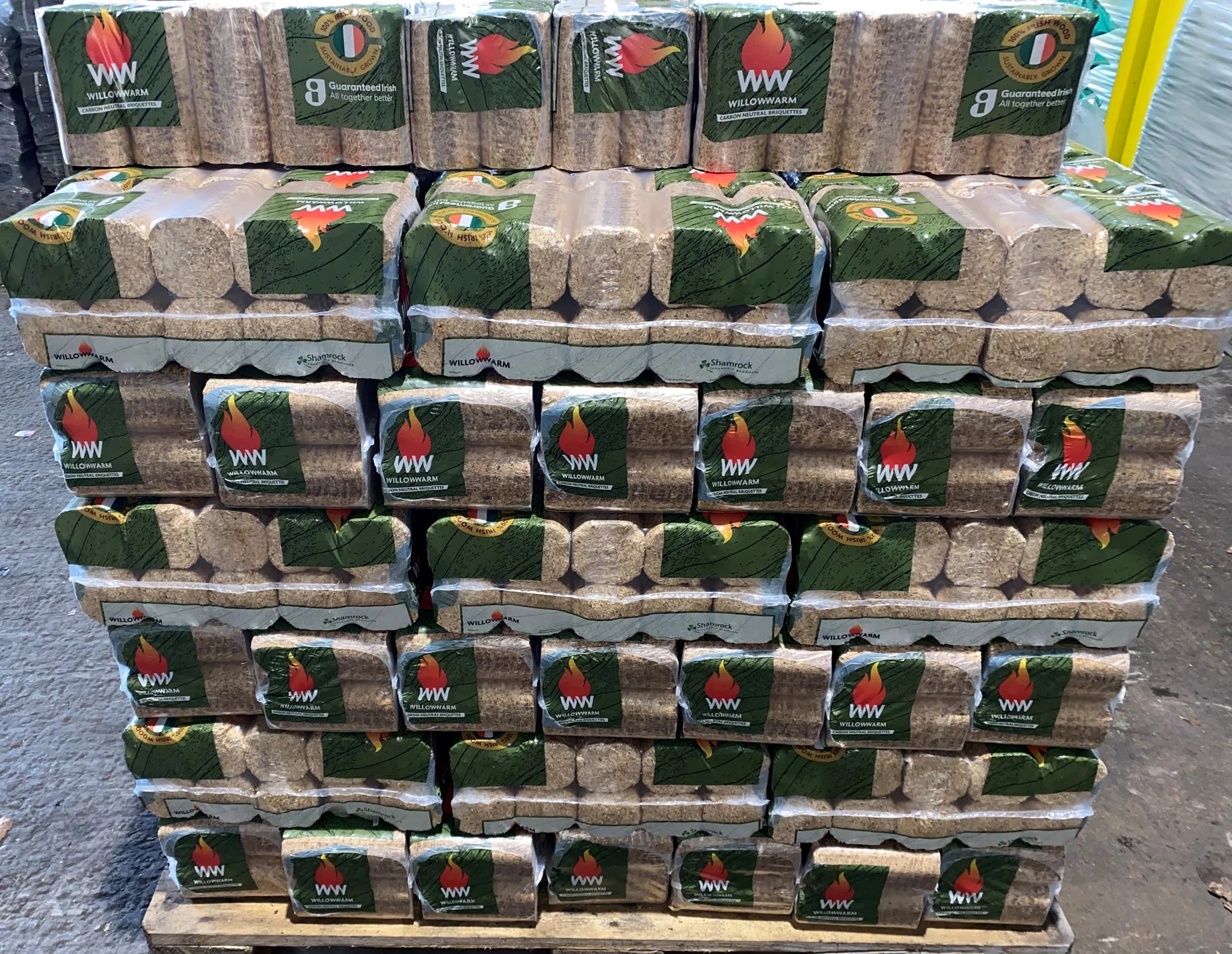 Pallet Of Willow Warm Renewable Eco Briquettes 10 Pack (116 Packs)