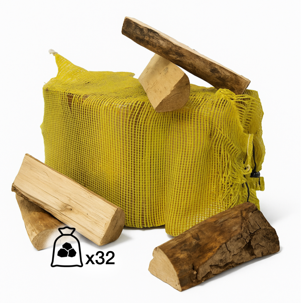 Half Pallet Of Birch Yellow Net Bags 40L (32 Bags)