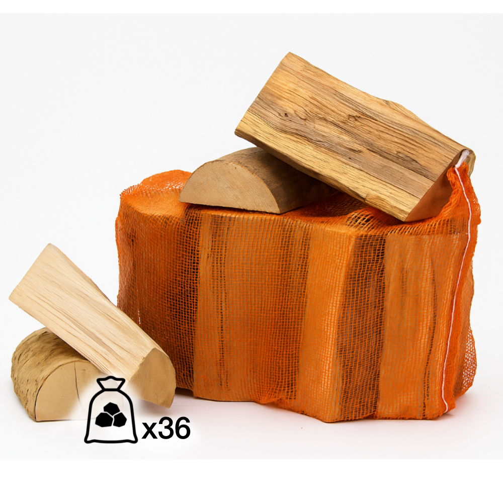 Pallet Of Ash Wood Net Bags 40L (36 Bags)