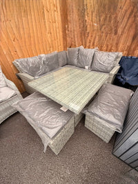 Arabella Rattan Hilo Table Corner Sofa Set