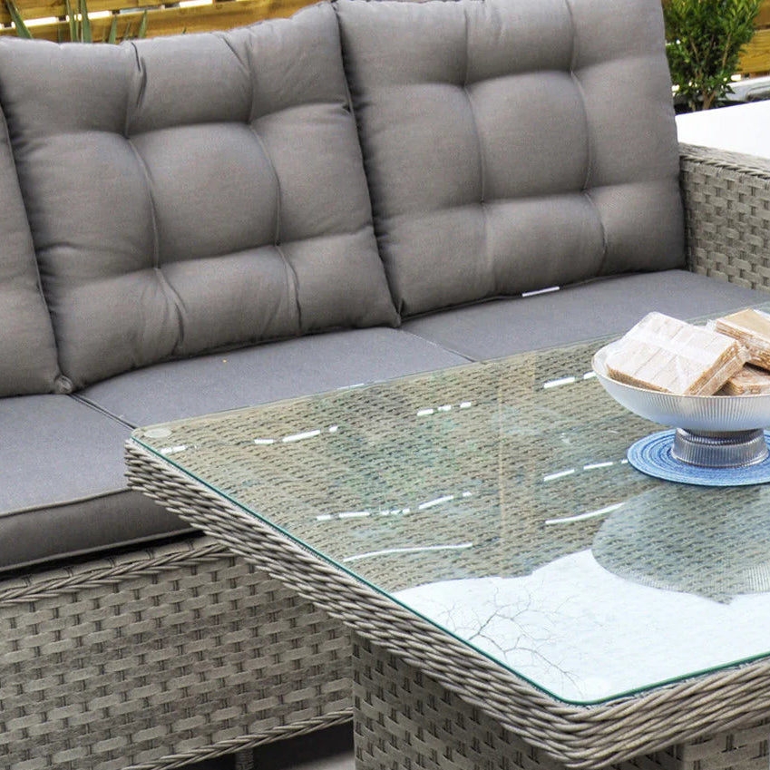 Arabella Rattan Hilo Table Corner Sofa Set