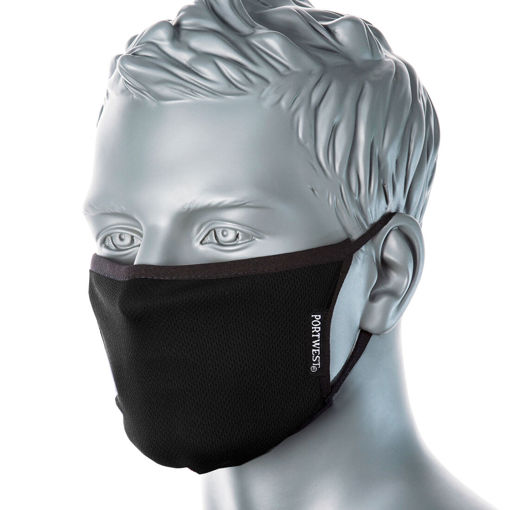 Picture of Portwest CV33 3-Ply Anti-Microbial Fabric Face Mask