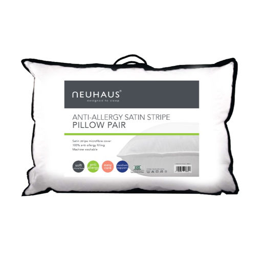 Picture of Neuhaus Anti-Allergy Luxury Satin Stripe Pillow (2 Pack)