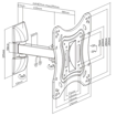 Picture of Brateck TV Wall Mount Full Motion Single Arm 23-43"
