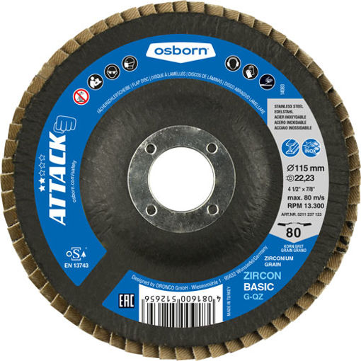 Picture of Osborn Quality Flap Disc 4.5" 80G