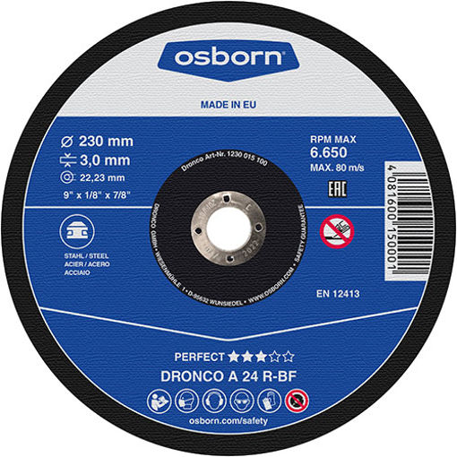 Picture of Osborn Perfect Flat Metal Cutting Disc 9" 3mm