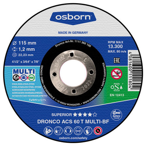 Picture of Osborn Special Multi-Purpose Cutting Disc 4.5" 1.2mm