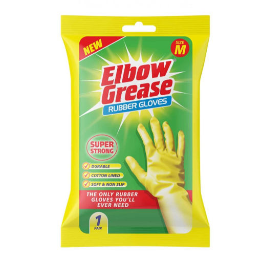 Picture of Elbow Grease Super Strong Rubber Glove Medium (1 Pack)