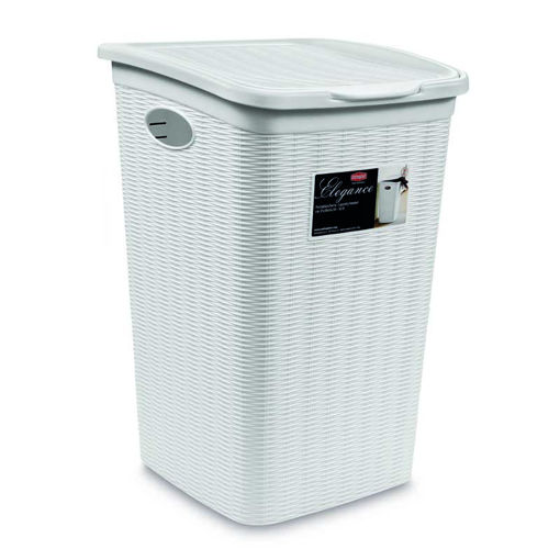 Picture of Dosco Elegance Laundry Hamper Basket | White