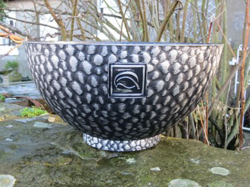 Picture of Cathay Bowl 14" | Black/Silver 