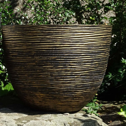 Picture of Spiral Planter 29cm | Gold