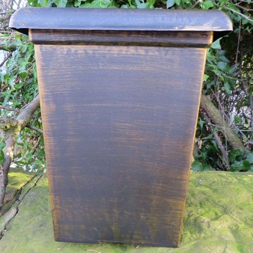Picture of Tall Square Planter 10.5" | Antique Gold