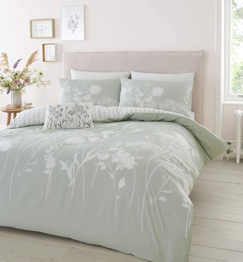 Picture of CL Meadowsweet Floral Green Duvet Set