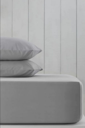 Picture of Cl Cotton Percale Extra Deep Fitted Sheet Grey