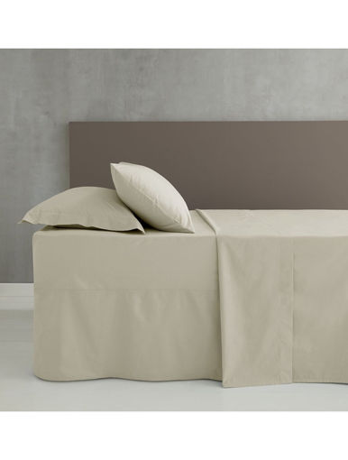 Picture of Cl Easy Iron Percale Flat Sheet | Cream