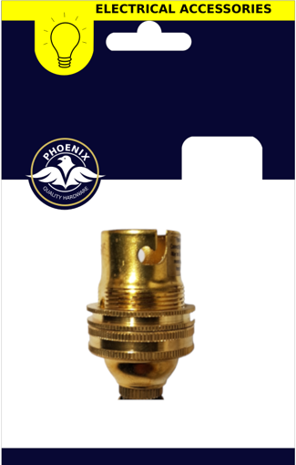 Picture of Unswitched Lampholder Brass 1/2" 
