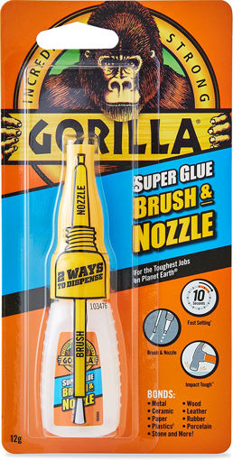 Picture of Gorilla Super Glue Brush & Nozzle 12g