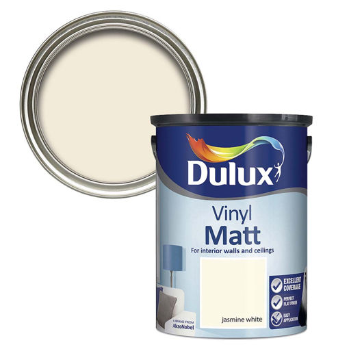 Picture of Dulux Vinyl Matt Jasmine White 5L