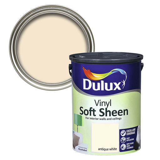 Picture of Dulux Vinyl Soft Sheen Antique White 5L