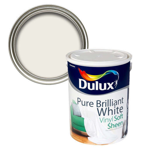 Picture of Dulux Vinyl Soft Sheen Brilliant White 5L