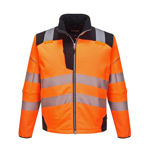 Picture of Portwest PW3 Hi-Vis Softshell Jacket T402 | Orange & Black