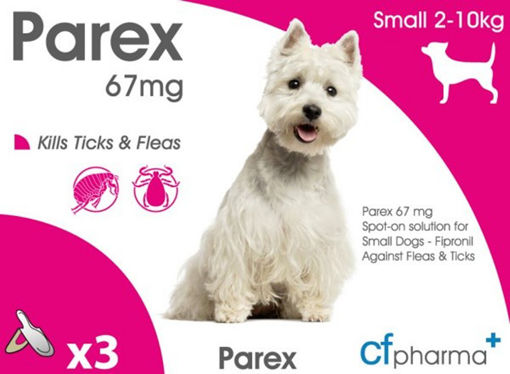 Picture of Parex Spot On Small Dog 2-10kg 67mg 3pk