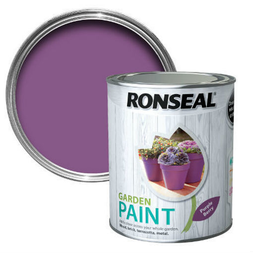 Picture of Ronseal Garden Paint Purple Berry 750ml
