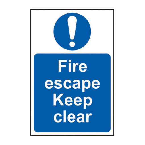 Picture of Sign "Fire Escape Keep Clear" 200x300mm