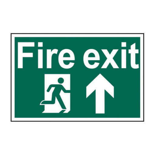 Picture of Sign "Fire Exit Up Arrow" 300x200mm