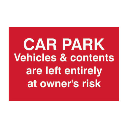 Picture of Sign "Car Park Vehicles & Contents" 300x200mm