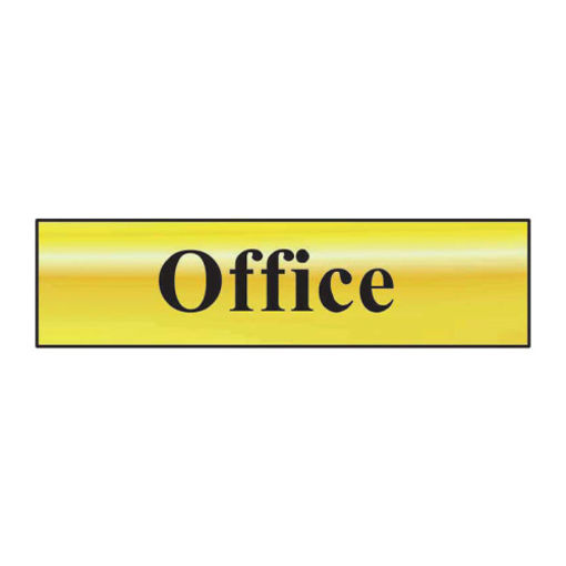 Picture of Sign "Office" 200x50mm | Gold