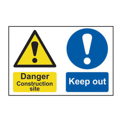 Picture of Sign "Danger Construction Site" & "Keep Out" 600x400mm