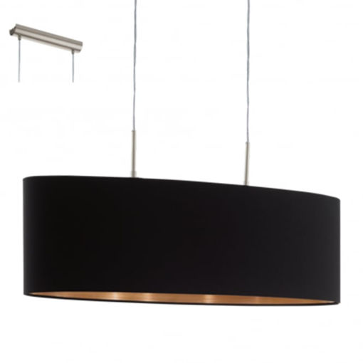 Picture of Eglo Pasteri Oval Pendant Light | Black & Copper | 94915