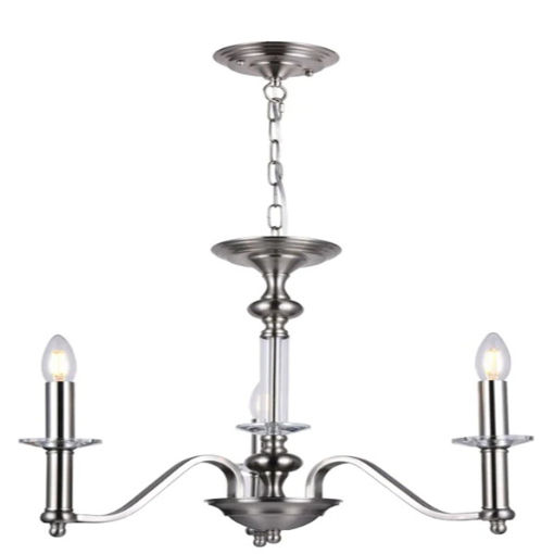 Picture of Dundalk 3 Light Fitting | Satin Nickle | 6442/3SN