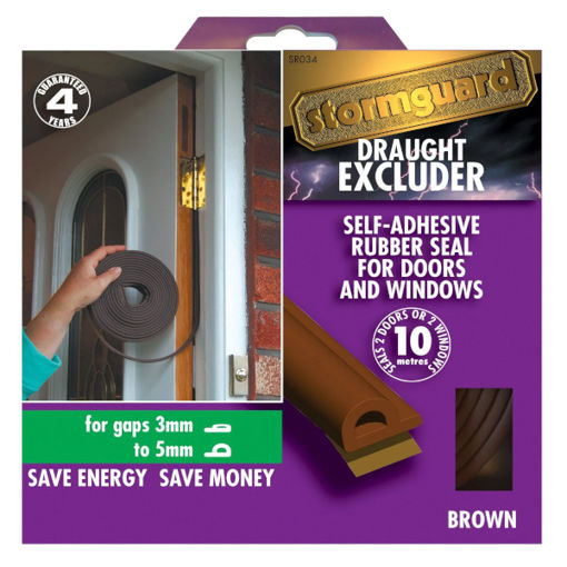 Picture of Stormguard Draught Excluder 'P' Profile 10m | Brown