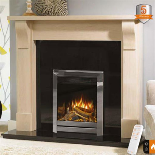 Picture of Evonic Brooklyn C1 E-Lumaflame Electric Fire | Black Nickle
