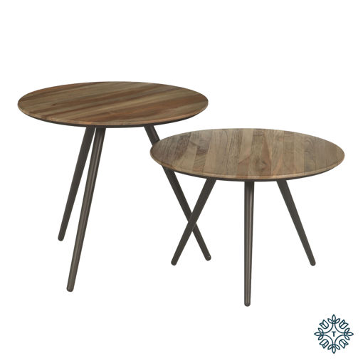 Picture of Tripoli S/2 Accent Tables Teak | TL5778