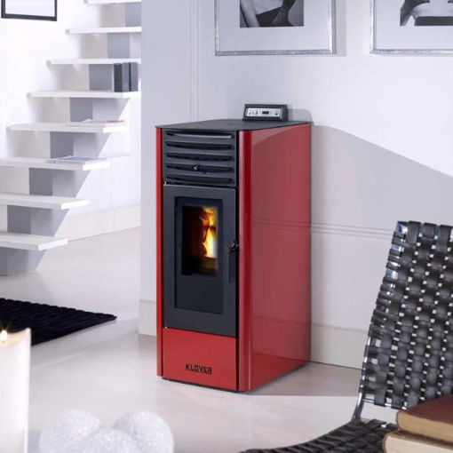 Picture of Klover Dea Eco Pellet Stove | 6kW | Red