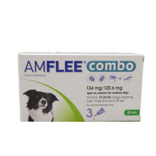 Picture of Amflee Spot On Medium Dog 10-20kg 134mg 3pk