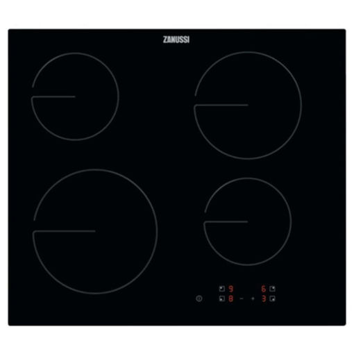 Picture of Zanussi 60cm 4 Ring Electric Ceramic Hob | Black | ZHRN641K touch