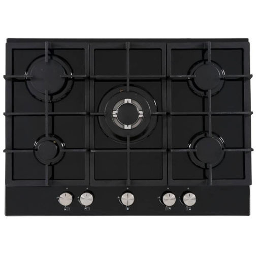 Picture of Cata 5 Ring Glass Gas Hob 70cm  | Black | UBGOG70BK