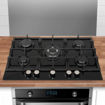 Picture of Cata 5 Ring Glass Gas Hob 70cm  | Black | UBGOG70BK