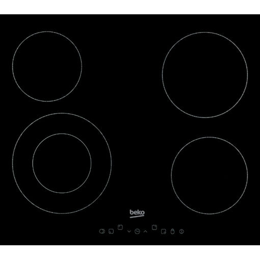 Picture of Beko 60cm 4 Ring Touch Ceramic Hob | Black | HIC64402T