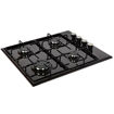 Picture of NordMende Gas Hob with Enamel Pan Supports | Black | HGE603BL