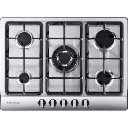 Picture of Rangemaster 70cm 5 Burner Gas Hob | Stainless Steel | RMB70HPNGFSS