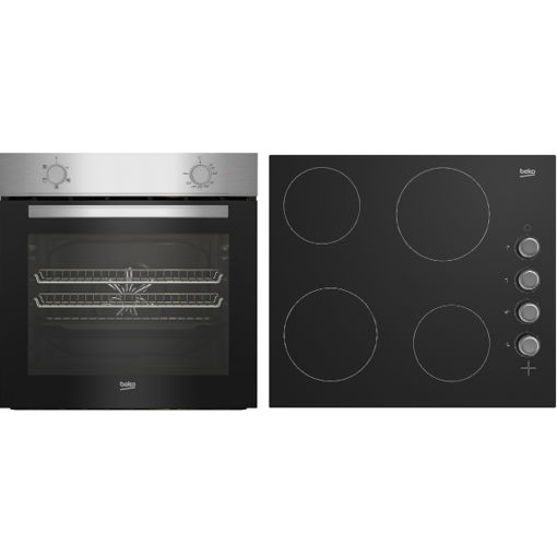 Picture of Beko Hob And Single Oven Pack | BBSF210SX