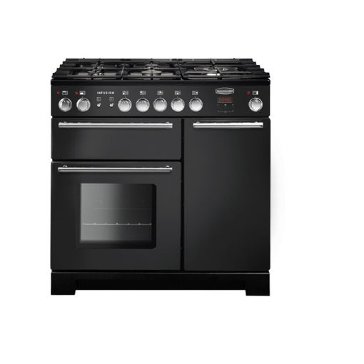 Picture of Rangemaster Infusion 90 Dual Fuel | Charcoal Black | INF90DFFCB