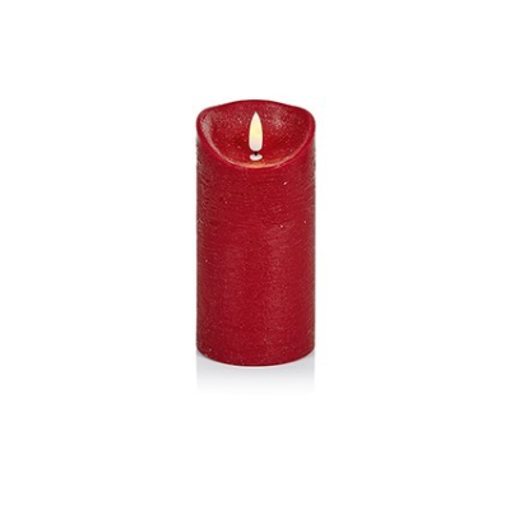 Picture of 18x9cm Red FlickaBrights Textured Candle with Timer